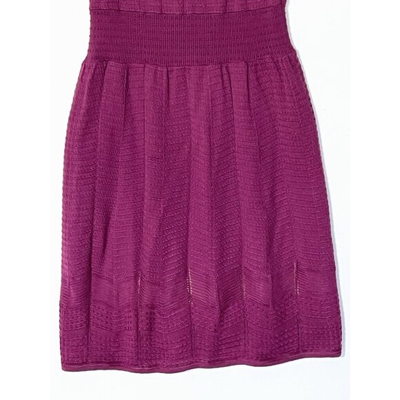 M MISSONI Magenta Purple V-Neck Sleeveless Knit Dress - Picture 11 of 11
